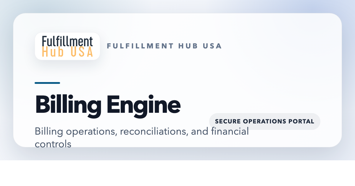 Billing Engine Fulfillment Hub USA | Billing Engine